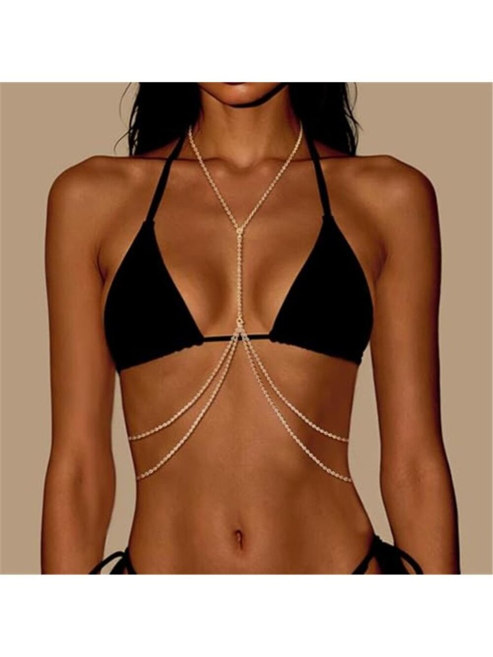 14K Gold/Silver Plated Body Chains for Women Sexy Layered Crossover